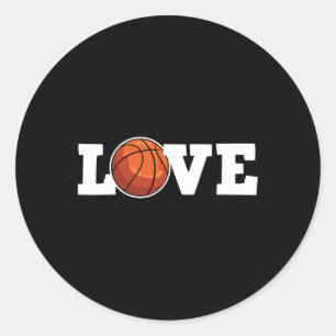 Bysketbyll Player Valentines Gift Classic Round Sticker