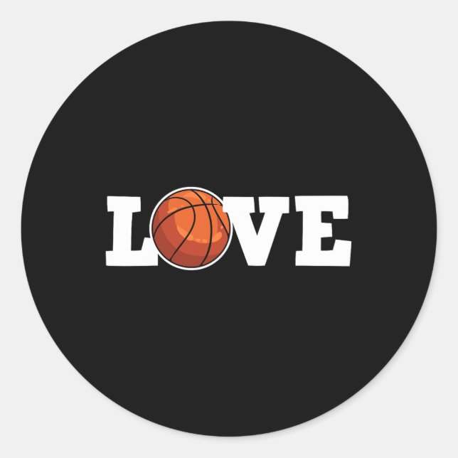 Bysketbyll Player Valentines Gift  Classic Round Sticker (Front)