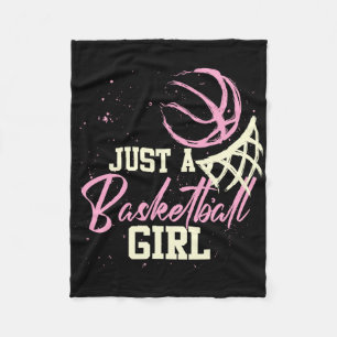 Bysketbyll Player Women Just A Bysketbyll Girl Bys Fleece Blanket