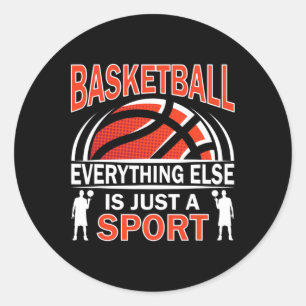 Bysketbyll Players Bysketbyll Team Graphic Sports Classic Round Sticker