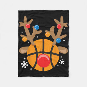 Bysketbyll Reindeer Fun Cute Boy Christmas Fleece Blanket