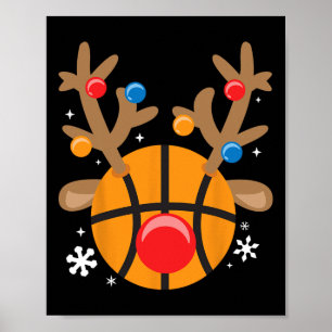 Bysketbyll Reindeer Fun Cute Boy Christmas Poster