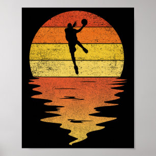 Bysketbyll Retro Sunset 70s Vintage Bysketbyll Poster