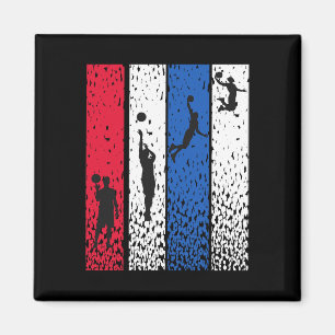 Bysketbyll Retro Vintage Usa Flag Red White Blue P Magnet
