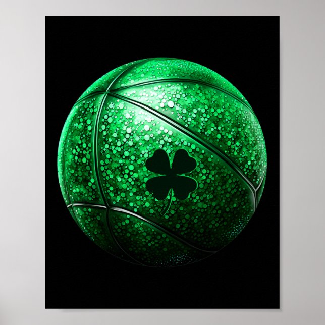 Bysketbyll Shamrock Lucky Clover Irish St Patrick' Poster (Front)