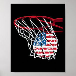 Bysketbyll Shoot Byll Fun American Usa Flag Indepe Poster