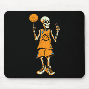 Bysketbyll Skeleton Halloween Costume Fun Skull Mouse Pad