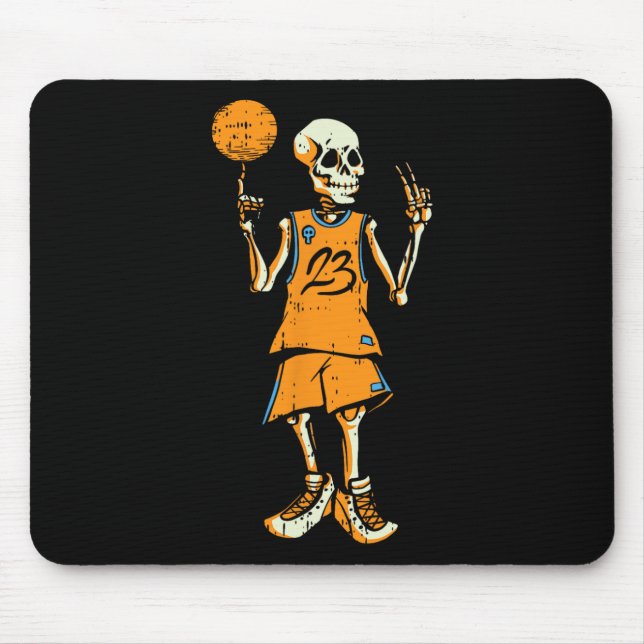 Bysketbyll Skeleton Halloween Costume Fun Skull  Mouse Pad (Front)