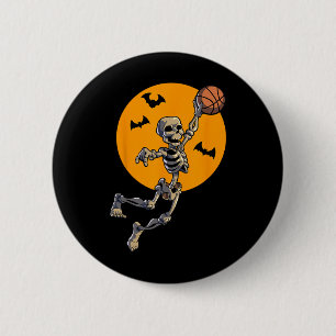 Bysketbyll Skeleton Halloween Men Boys Bysketbyll 6 Cm Round Badge