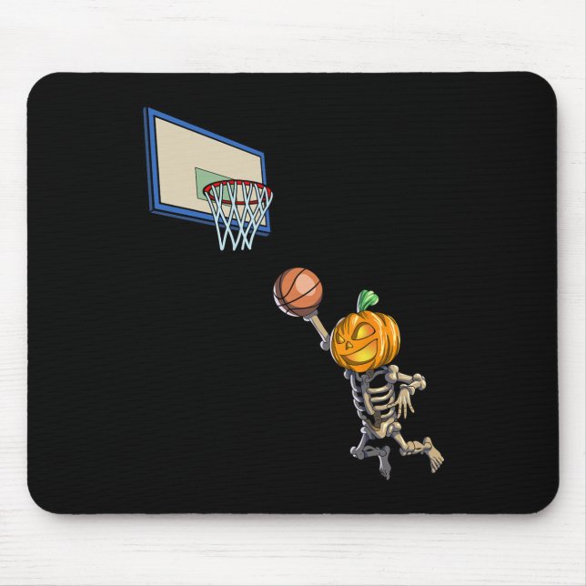 Bysketbyll Skeleton Halloween Men Boys Bysketbyll  Mouse Pad (Front)