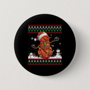 Bysketbyll Snowman Christmas Pajama Ugly Tee Sport 6 Cm Round Badge