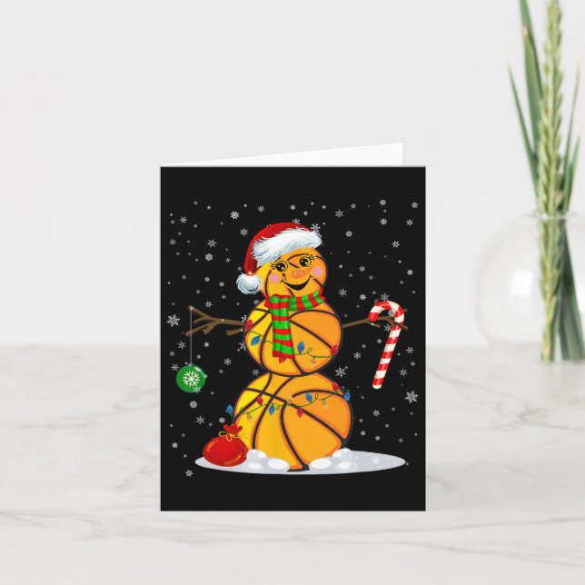 Bysketbyll Snowman Fun Christmas Pyjamas Matching  Card (Front)