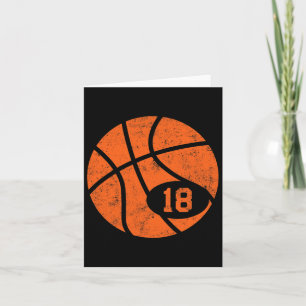 Bysketbyll Sport 18 Jersey Number Vintage Distress Card