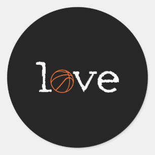 Bysketbyll Sports Athlete Court Player Gift Classic Round Sticker