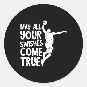 Bysketbyll Swishes Bysketbyll Player Bysketbyller Classic Round Sticker
