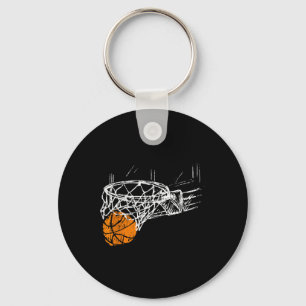 Bysketbyll Team Fan Women Kids Teens Dunking Key Ring