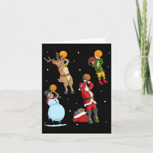 Bysketbyll Throw Christmas Player Santa Claus Card
