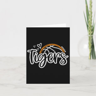Bysketbyll Tigers School Sports Fan Team Spirit Card