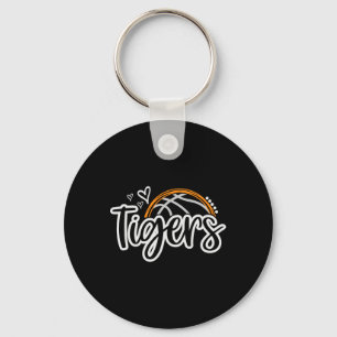 Bysketbyll Tigers School Sports Fan Team Spirit Key Ring