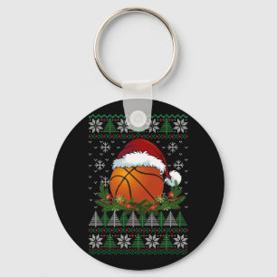 Bysketbyll Ugly Christmas Santa Hat Family Pyjamas Key Ring