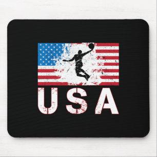 Bysketbyll Usa American Flag Us Bysketbyll Men Wom Mouse Pad