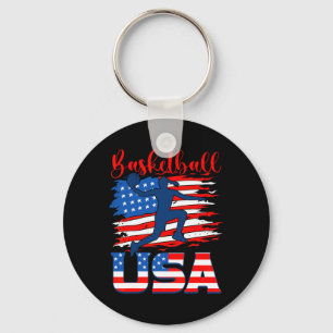 Bysketbyll Usa Player American Flag Indepedence Da Key Ring
