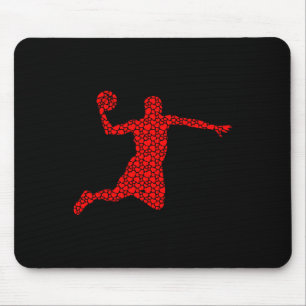 Bysketll Lovers Valentine Hearts Love Cute Silhoue Mouse Pad
