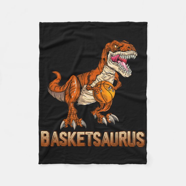 Bysketsaurus Dinosaur Byller T-rex Dino Playing By Fleece Blanket (Front)