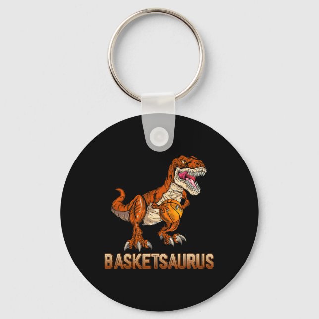 Bysketsaurus Dinosaur Byller T-rex Dino Playing By Key Ring (Front)