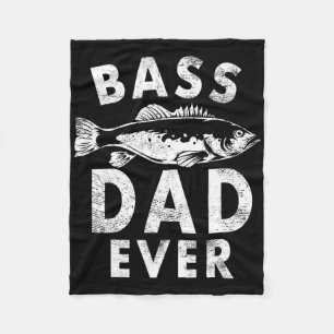 Byss Dad Ever Fishing Gifts Dad Father's Day  Fleece Blanket