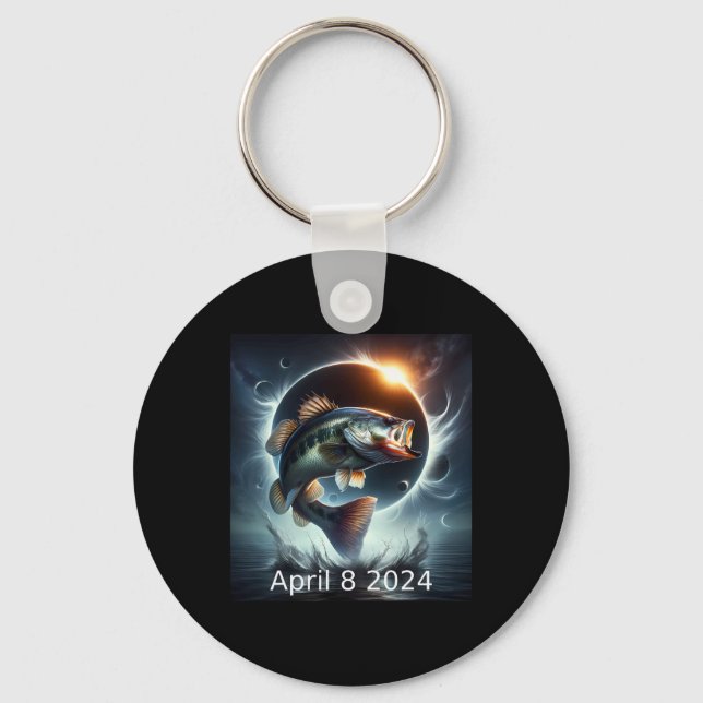 Byss Fish Solar Eclipse April 8 2025  Key Ring (Front)