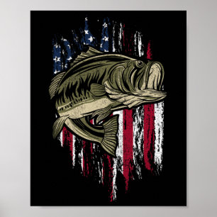 Byss Fishing American Flag 4th Of July Gift For Fi Poster