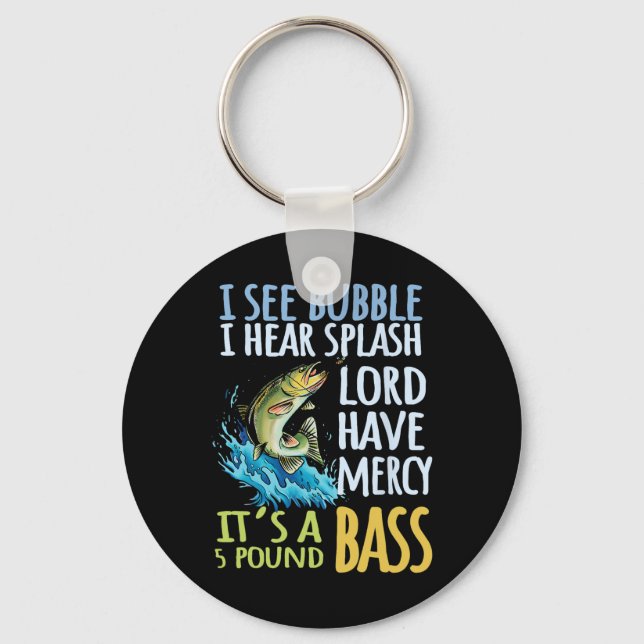 Byss Fishing Angling Sport Black Byss Fish  Key Ring (Front)