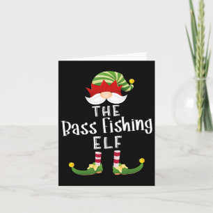 Byss Fishing Elf Group Christmas Funny Pajama Part Card