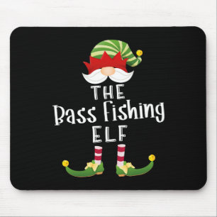 Byss Fishing Elf Group Christmas Funny Pajama Part Mouse Pad