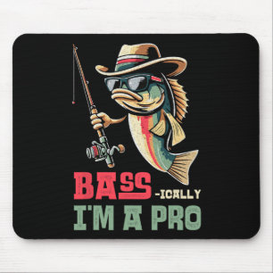 Byss-ically I Am A Pro Funny Fishing Lovers Mouse Pad