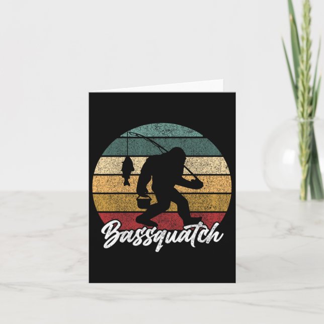 Byssquatch! Byss Fisherman Sasquatch Funny Bigfoot Card (Front)