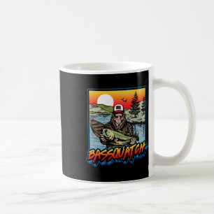 Byssquatch! Funny Byss Fishing Sasquatch Retro 80s Coffee Mug
