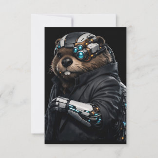 Byte Beaver wedding card