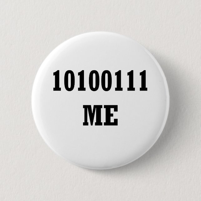 Byte me 6 cm round badge (Front)