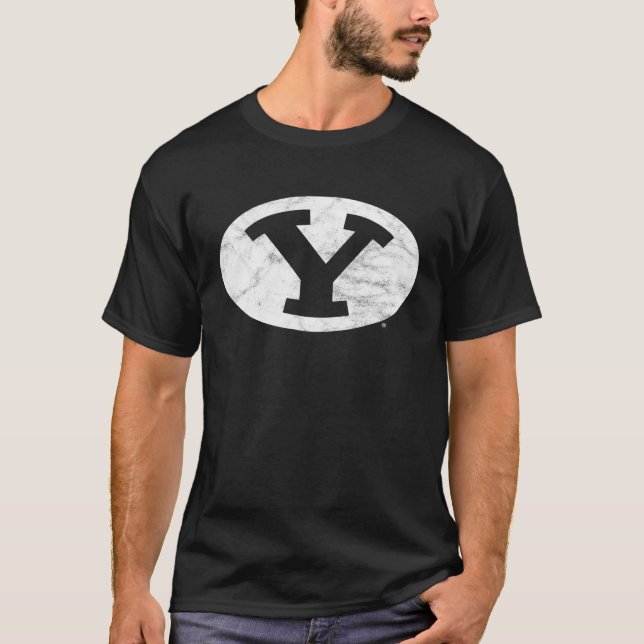 BYU Cougars Distressed Primary T-Shirt (Front)