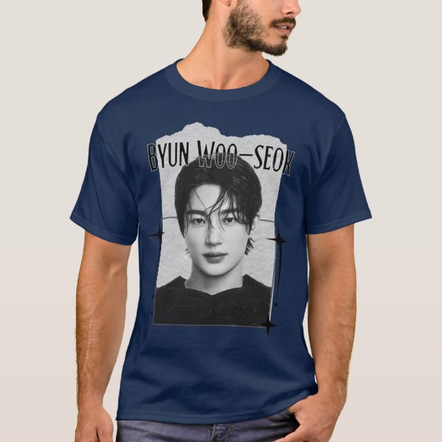 Byun Wooseok Kpop Solo Artist Scrapbook Collage Co T-Shirt (Front)