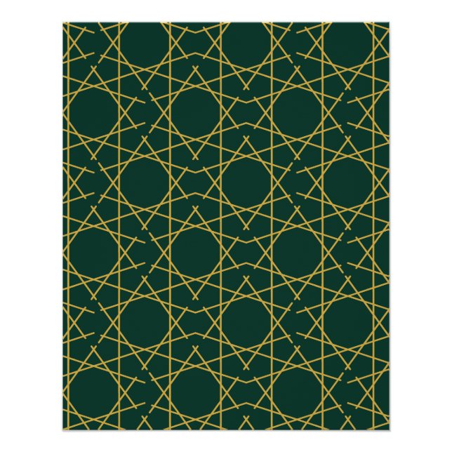 Byzance Emerald Geometric Pattern Poster (Front)