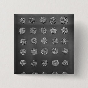 Byzantine and Roman coins, 04-10th century 15 Cm Square Badge