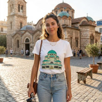 Byzantine Architecture Teal Dome Cathedral