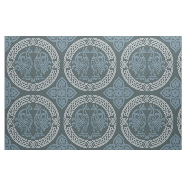 Byzantine Birds, Indigo Fabric (Fat Quarter)