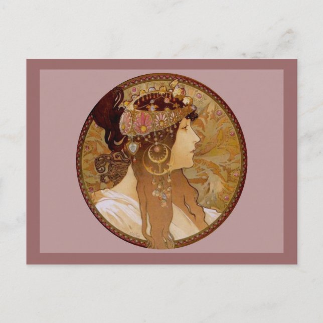 Byzantine Brunette, 1897 Postcard (Front)