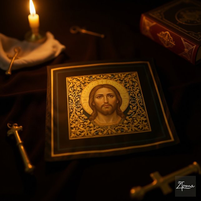 Byzantine Christ Icon - Jesus Tapestry (Creator Uploaded)