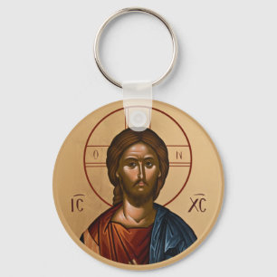 Byzantine Christian Orthodox Icons: Jesus Christ Key Ring