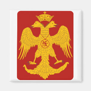 Byzantine Eagle 2 Inch Square Magnet